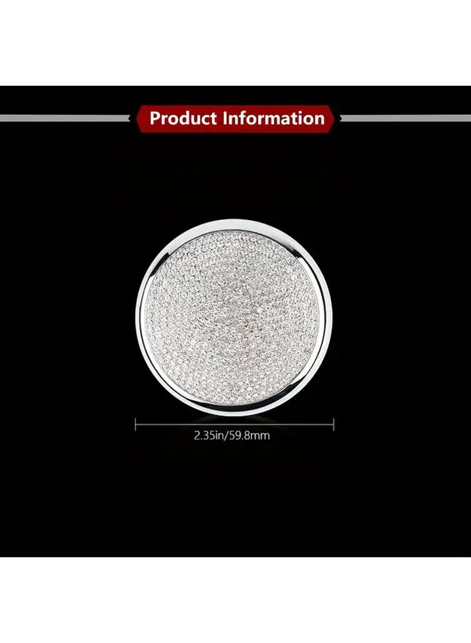 White Rhinestone Center Console Knob Cover For Mercedes Glc260 C Class Elegant Interior Accessory - Image 4