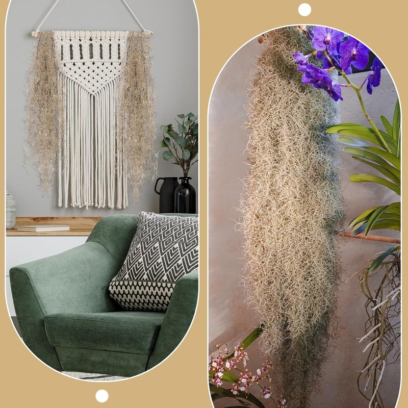 Giegxin 12 Pack Spanish Moss 41" Faux Greenery Moss Artificial Succulent Plants Fake Vines Moss Hanging Plants for Potted Plants Artificial Hanging Moss Garland for Indoor Outdoor(Brown) - Image 4
