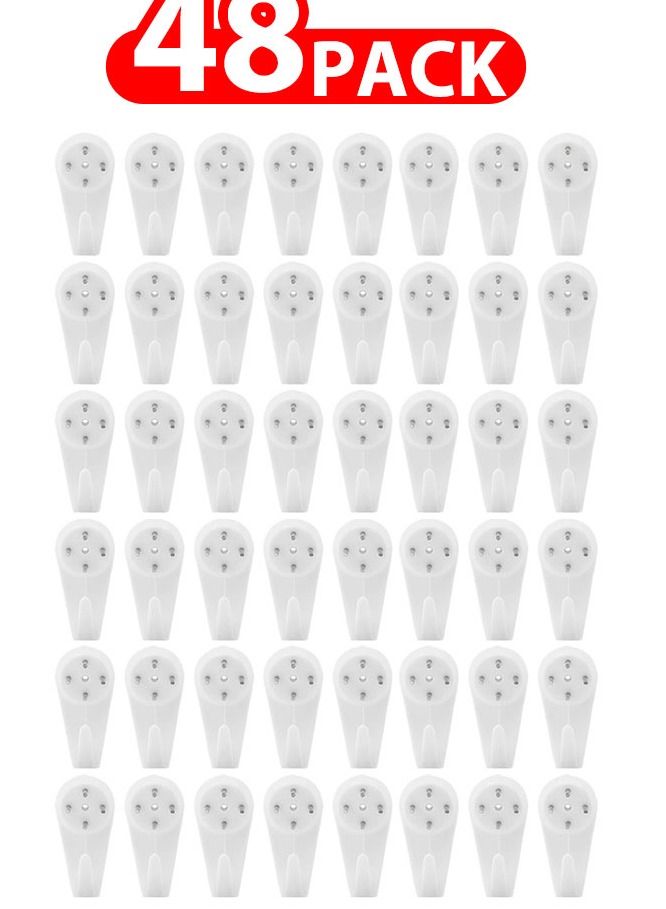 MARGOUN 48 Pack For Concrete Wall Hanging Hooks with Invisible Nails Large - Image 1