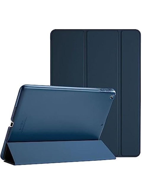 for iPad 9.7 Inch Case iPad 6th/5th Generation Case 2018 2017(Model: A1893 A1954 A1822 A1823), Ultra Slim Lightweight Stand Case with Translucent Frosted Back Smart Cover -Navy