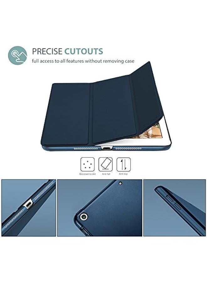 Generic - for iPad 9.7 Inch Case iPad 6th/5th Generation Case 2018 2017(Model: A1893 A1954 A1822 A1823), Ultra Slim Lightweight Stand Case with Translucent Frosted Back Smart Cover -Navy - Image 1