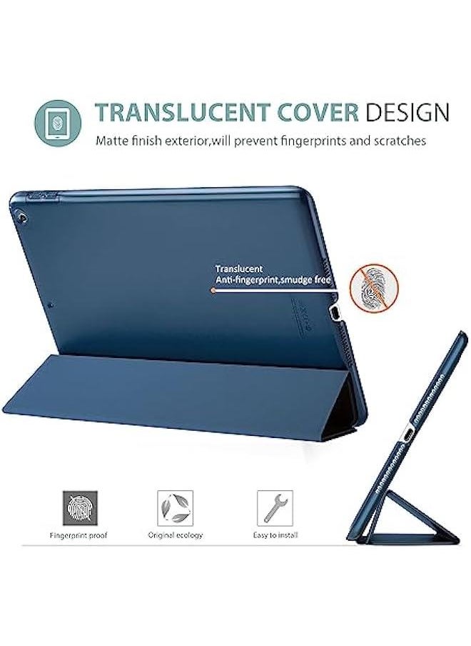Generic - for iPad 9.7 Inch Case iPad 6th/5th Generation Case 2018 2017(Model: A1893 A1954 A1822 A1823), Ultra Slim Lightweight Stand Case with Translucent Frosted Back Smart Cover -Navy - Image 1