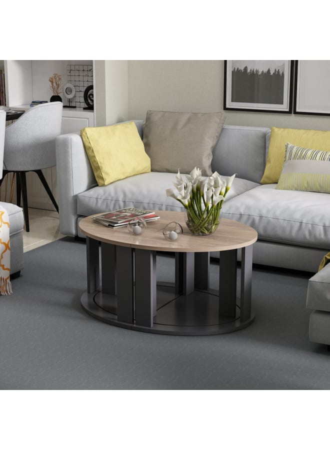 Retro RA-T10 Coffee Table 60x90x41cm - Wood x Black - Image 2