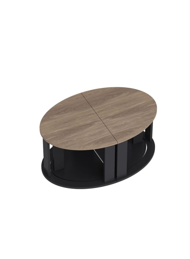 Retro RA-T10 Coffee Table 60x90x41cm - Wood x Black - Image 3
