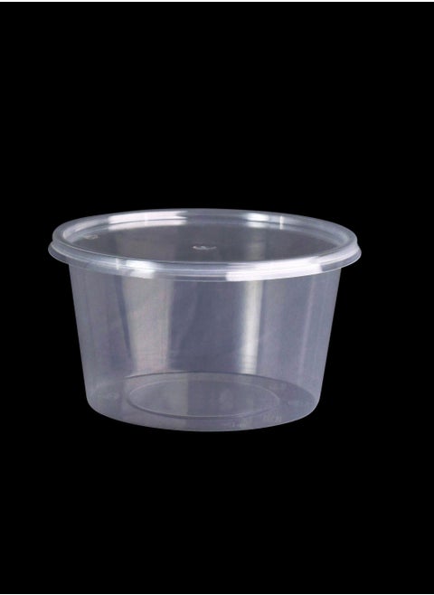 Microwave Container with Lid- PWMW1312-CL| 450 ML, Round Shaped, Pack of 500| Premium-Quality, BPA-Free, Foodgrade and Hygienic| Perfect for Packing, Storing, Etc| Clear