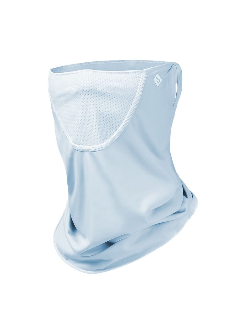 Golovejoy Women Outdoor Cycling Sun Protection Mask Neck protection Sun shading UV Protection Ice Silk Cold Sensation Ear Mask Blue