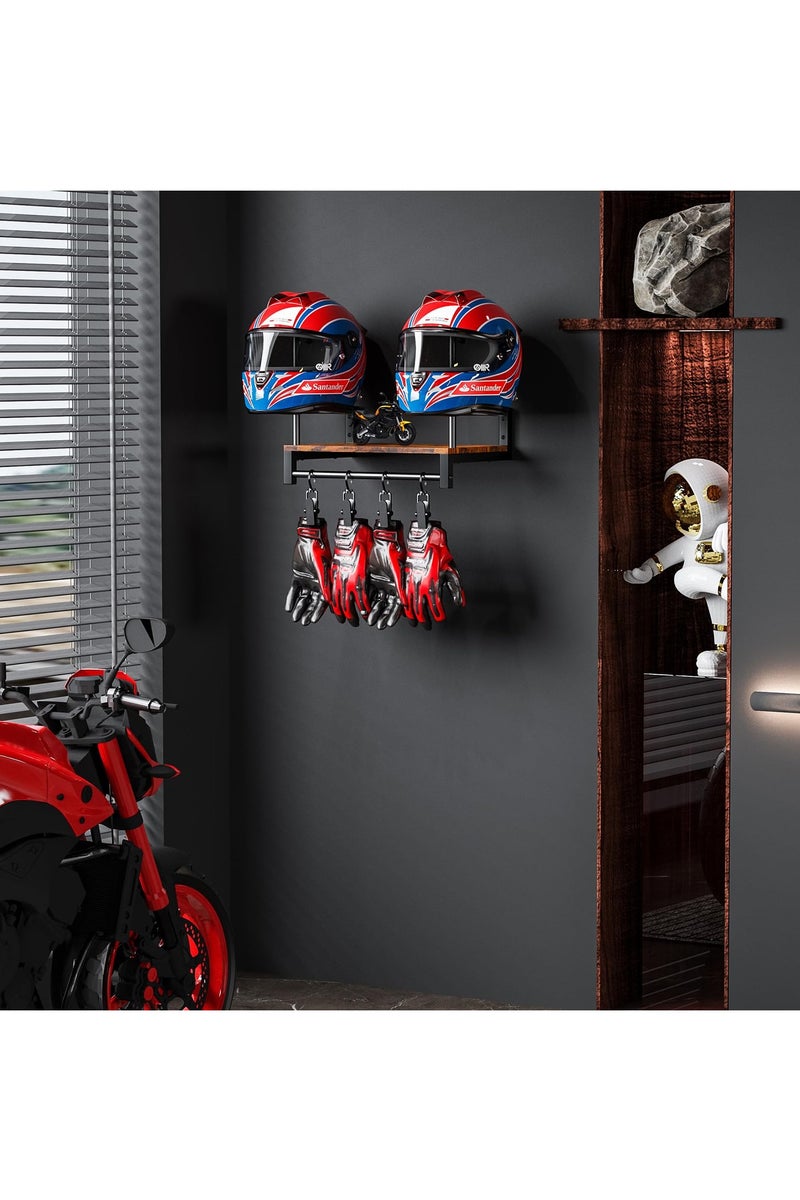 KYD Helmet Rack Wall Mount, Motorcycle Helmet Holder Plate Rack Display Organizer with Motorcycle Accessories for Motorcycle - Image 5