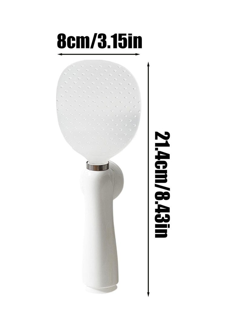 Rice Spoon, Magnetic Standing Scooper, Non-Stick Rice Spatula, Ergonomic Slip Handle, Heat-Resistant Cooking Utensil, White, Ideal for Serving and Mashed Potatoes - Image 2