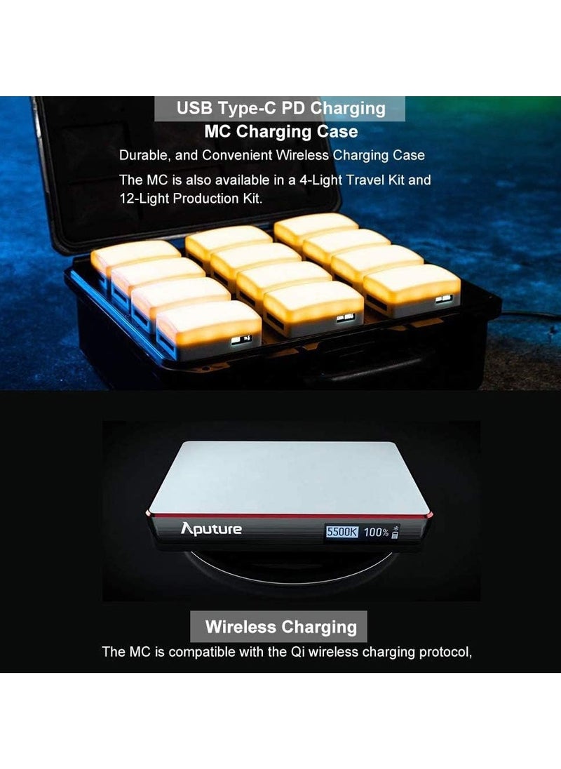 Aputure Amaran AL-MC RGBWW On Camera Video Light, CRI/TLCI 96+, Temperature 3200K-6500K, HSI Mode, Support Magnetic Attraction and App with USB-C PD and Wireless Charging  - Image 4