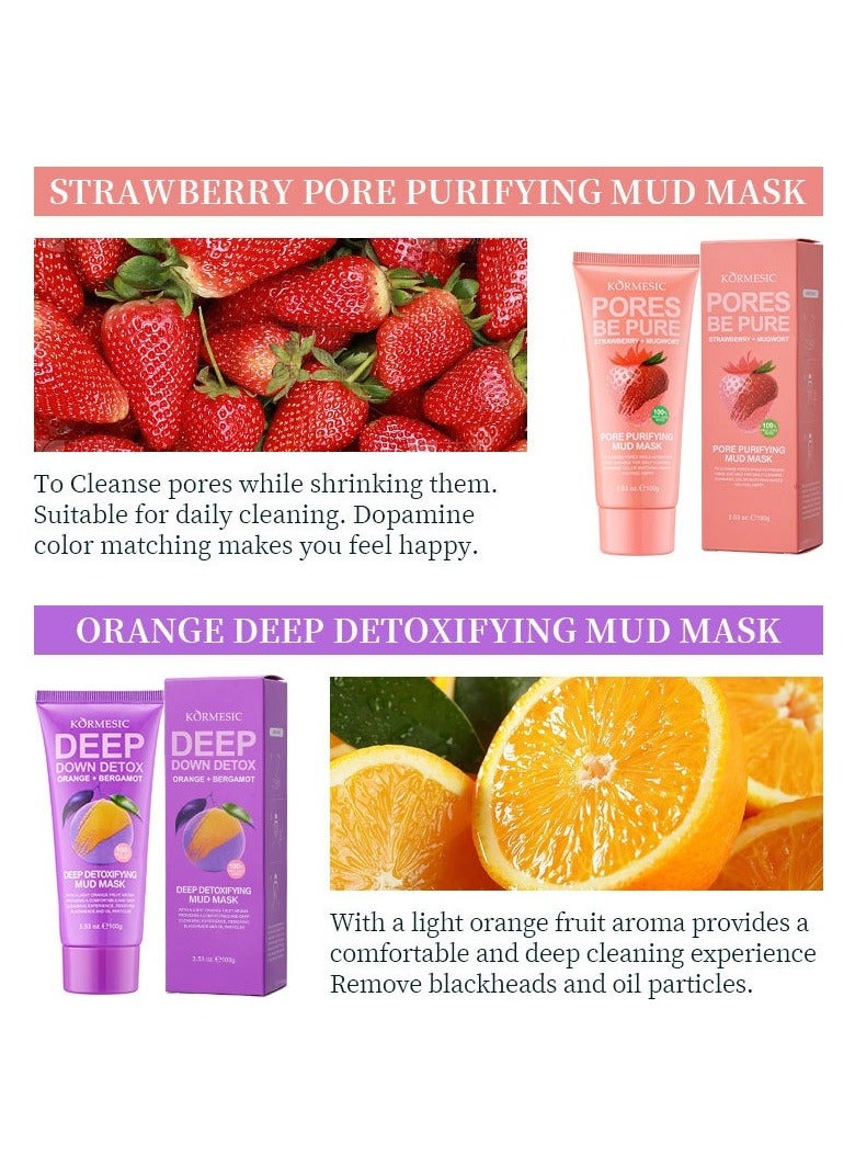 Kormesic قناع الطين البرتقالي 100 جرام-تنشيط وتنشيط البشرة - Image 2