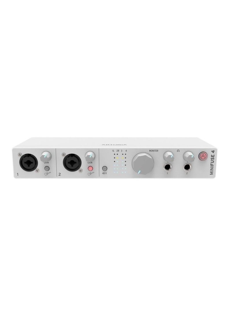 Arturia - Arturia MiniFuse 4 Portable 4x4 USB Type-C Audio/MIDI Interface White - Image 1