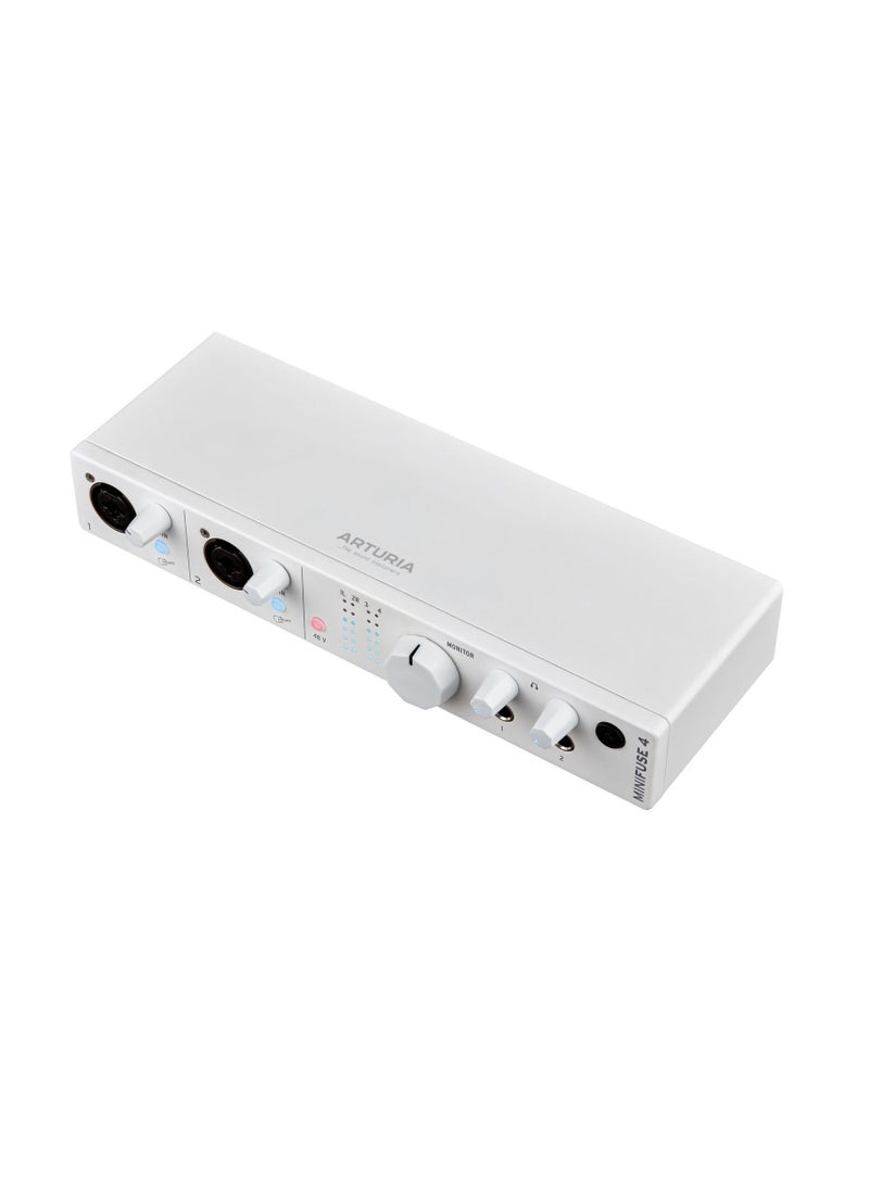 Arturia - Arturia MiniFuse 4 Portable 4x4 USB Type-C Audio/MIDI Interface White - Image 1