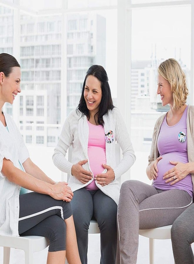 iMagitek 40 Pack Cow Gender Reveal Buttons Blue Cow Team Boy Pink Cow Team Girl Button Pins Party Games Ideas for Baby Shower Party Favors Gender Reveal Party Supplies - Image 4