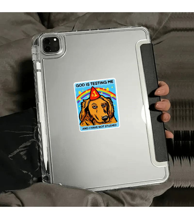 Funny And Cute PVC Dog Sticker For Laptop Water Bottle Decor - Image 4