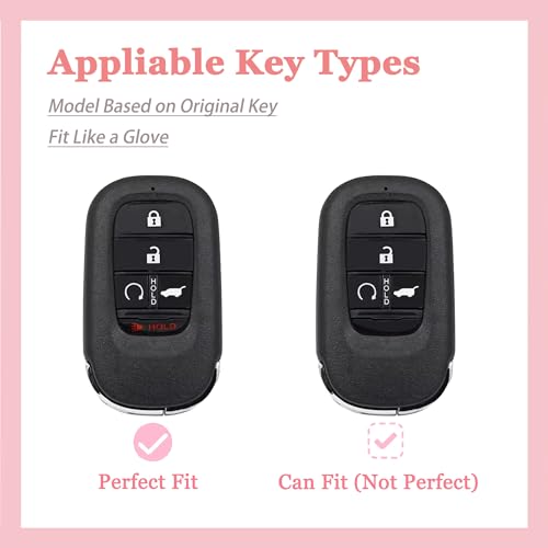 TECARATE for Honda Key fob Cover - Soft TPU Car Key Case Protector Fit for 2022 2023 2024 Honda Accord Civic HR-V CR-V Pilot Odyssey Smart Remote Key(Blue) - Image 2