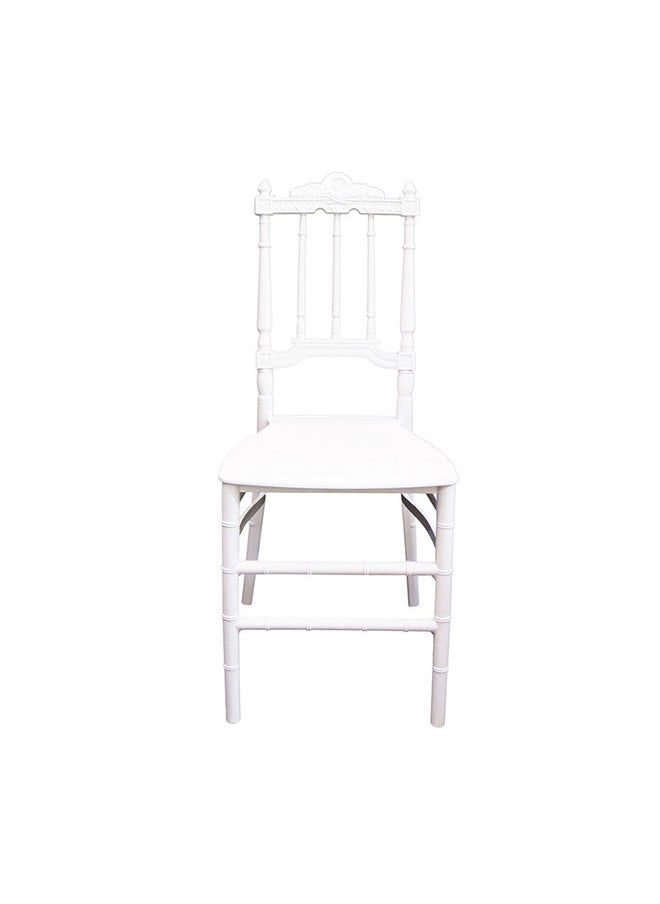 JILPHAR FURNITURE كرسي الطعام الكلاسيكي من مادة البولي بروبيلين من جيلفار JP1395، أبيض  - Image 3
