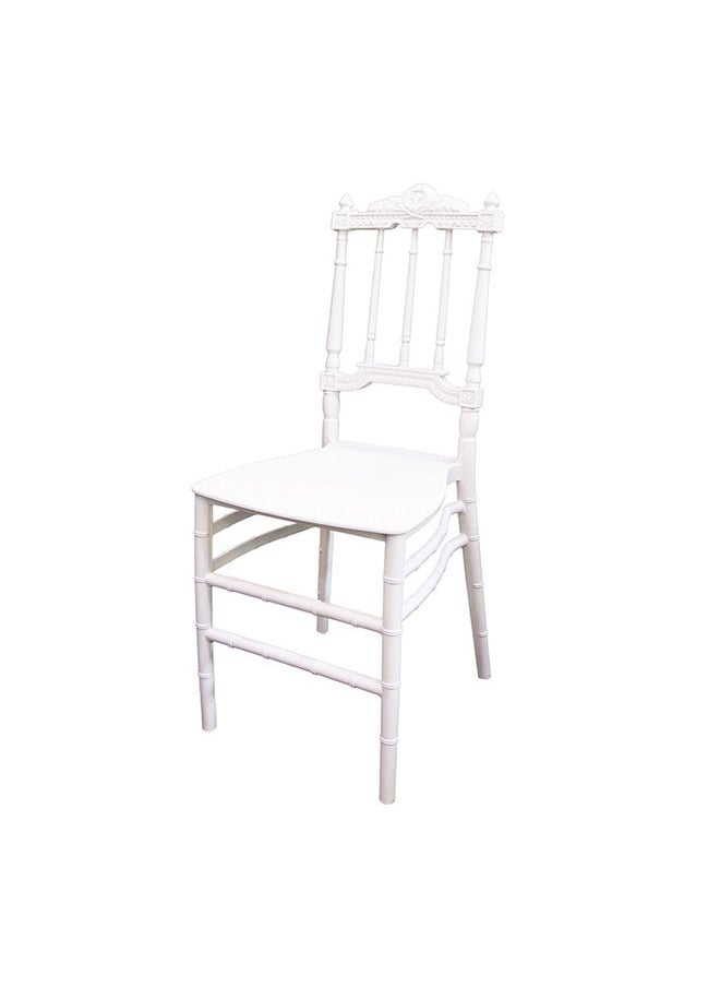 JILPHAR FURNITURE كرسي الطعام الكلاسيكي من مادة البولي بروبيلين من جيلفار JP1395، أبيض  - Image 1