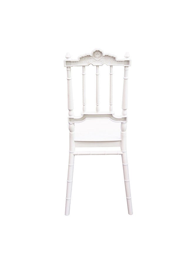 JILPHAR FURNITURE كرسي الطعام الكلاسيكي من مادة البولي بروبيلين من جيلفار JP1395، أبيض  - Image 4