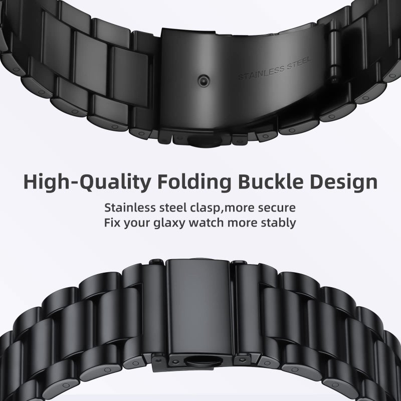 Lerobo Compatible with Samsung Galaxy Watch 8 7 6 5 4 Band 44mm 40mm/Galaxy Watch 6 4 Classic Band 43mm 47mm 46mm 42mm/Active 2 40mm 44mm, 20mm Stainless Steel Metal Replacement Men Women - Image 5