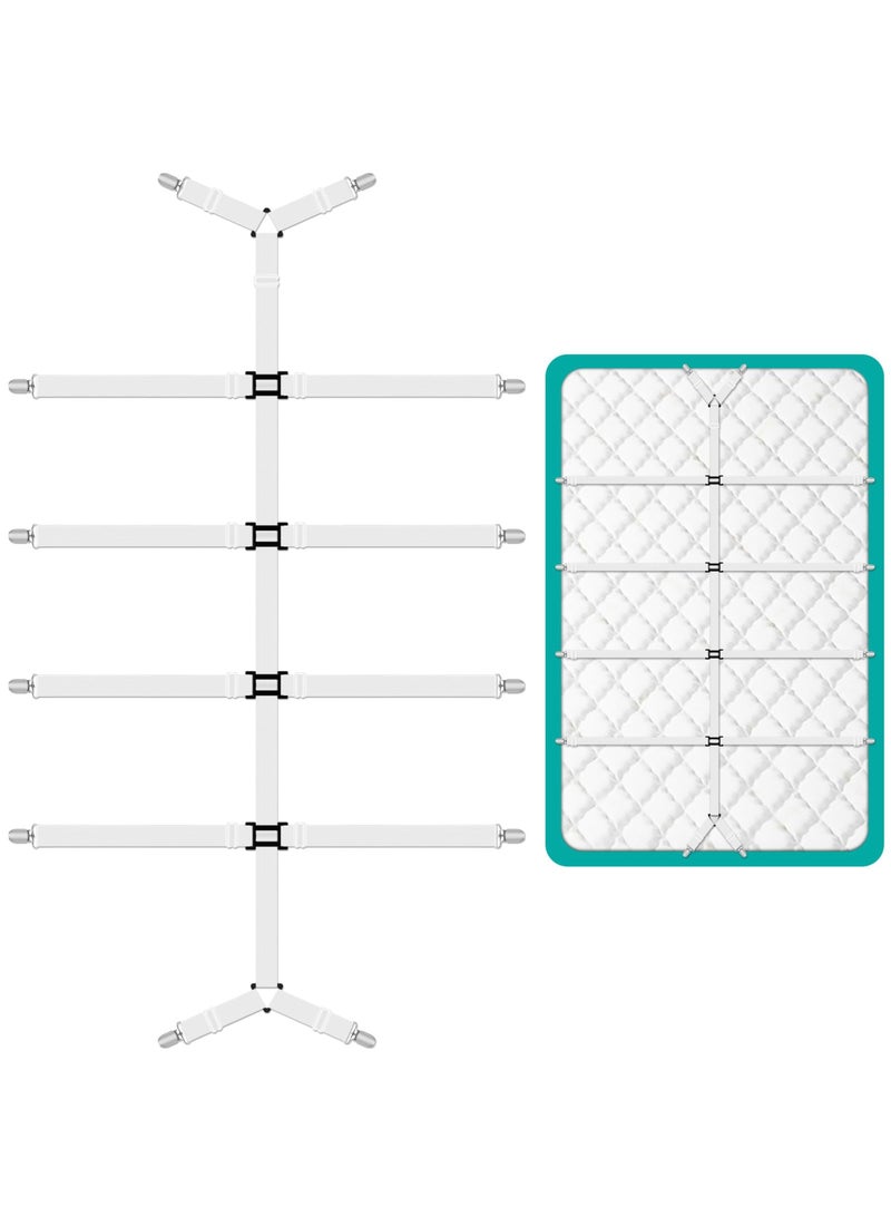 Bed Sheet Clips, Fitted Bed Grippers, Bed Scrunchie for Bedding, Bed Sheet Straps, Mattress Clips for Fitted Sheets for Bedding, Mattress Covers, Bed Sheets, Sofa Cushion - Image 1
