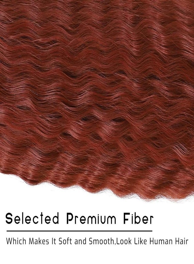 FEEL ME Synthetic Curly Wigs For Women 28inch Deep Wave Wig 4" Fake Scalp Deep Curly Lace Front Wigs Middle Part Natural Crimps Curls Copper #350 Curly Synthetic Wig - Image 5