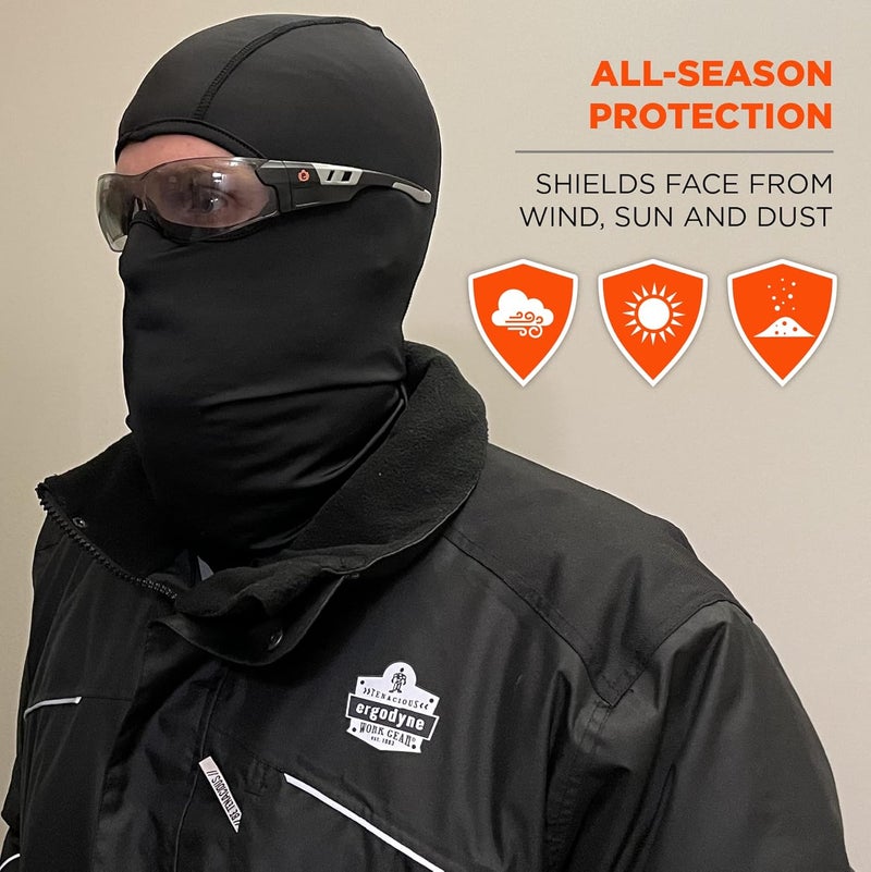Ergodyne Mens Balaclava Face Mask Black - Image 3