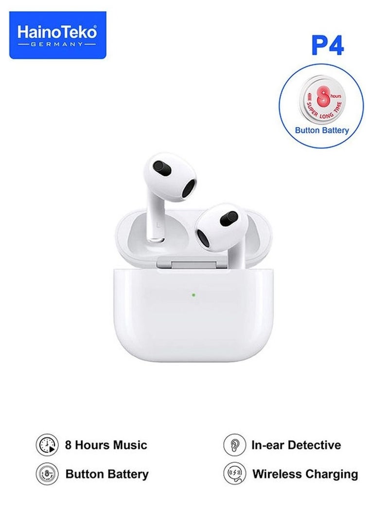 Haino Teko Haino Teko P4 Wireless Bluetooth Earphone With Mic and Touch Control For iPhone 13 Pro - Image 2