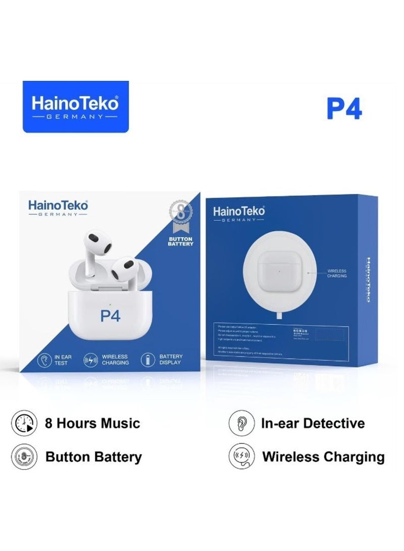 Haino Teko Haino Teko P4 Wireless Bluetooth Earphone With Mic and Touch Control For iPhone 13 Pro - Image 4