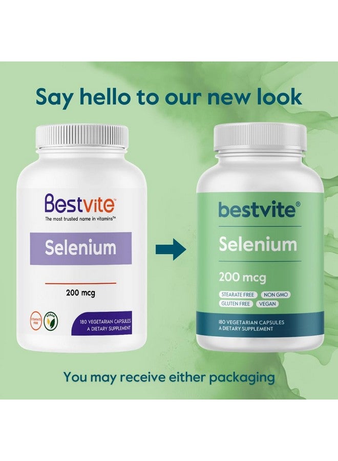 BESTVITE Selenium 200mcg (180 Vegetarian Capsules) - No Stearates - No Flow Agents - Vegan - Non-GMO - Gluten Free - Image 4