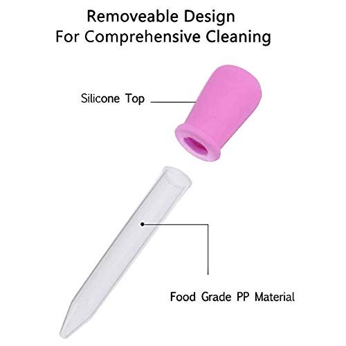 Shuiniba 5ml Liquid Droppers Medicine Silicone and Plastic Pipettes Eye Dropper with Bulb Tip for Kids Candy Molds (8 Pack） - Image 2