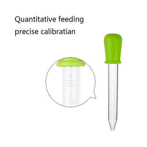 Shuiniba 5ml Liquid Droppers Medicine Silicone and Plastic Pipettes Eye Dropper with Bulb Tip for Kids Candy Molds (8 Pack） - Image 3