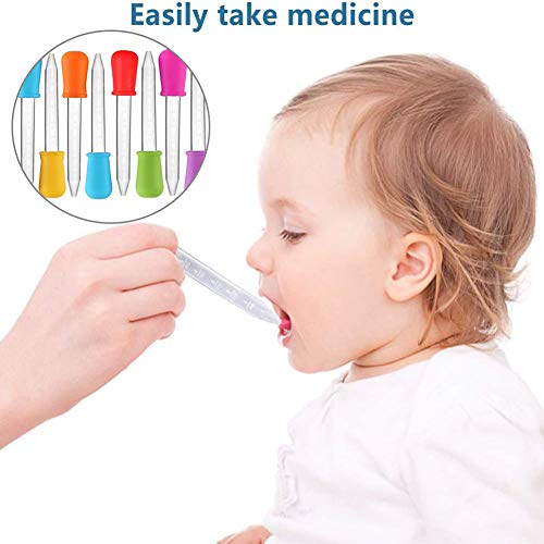 Shuiniba 5ml Liquid Droppers Medicine Silicone and Plastic Pipettes Eye Dropper with Bulb Tip for Kids Candy Molds (8 Pack） - Image 5