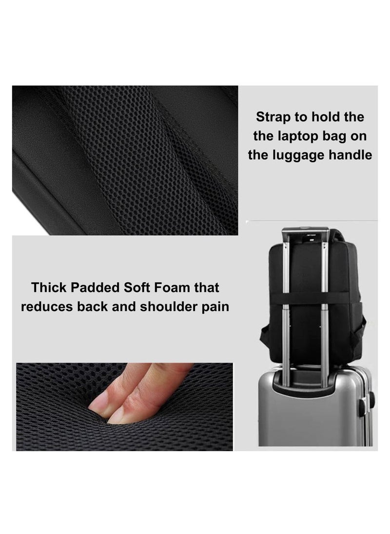 SamoDani Laptop Backpack Bag Men, Women, fits 15.6 inch, 16 inch, Black  - Image 5