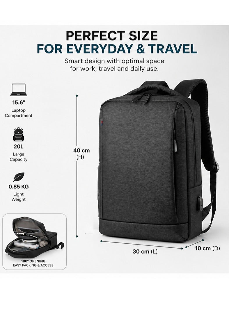SamoDani Laptop Backpack Bag Men, Women, fits 15.6 inch, Black - Image 2
