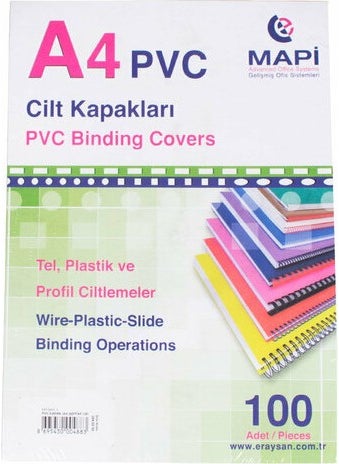 MAPi lam A4 160MM PVC Skin Cover 100 PIECES TRANSPARENT-4883 