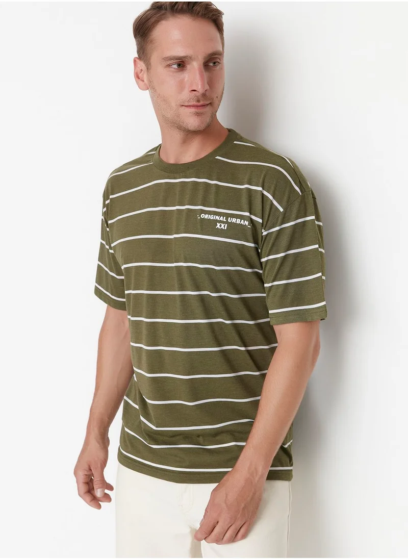 trendyol Striped Crew Neck T-Shirt