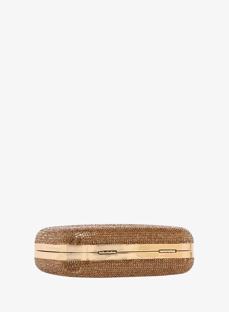 Flora Bella By Shoexpress Embellished Clutch with Chain Strap