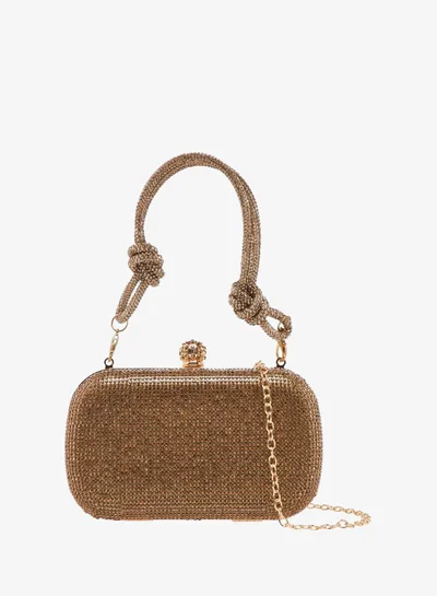 Flora Bella By Shoexpress Embellished Clutch with Chain Strap