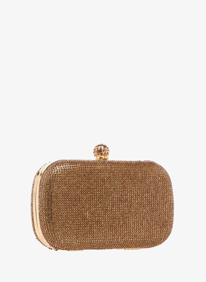 Flora Bella By Shoexpress Embellished Clutch with Chain Strap