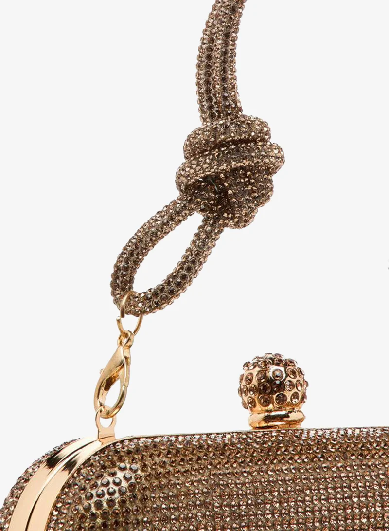Flora Bella By Shoexpress Embellished Clutch with Chain Strap