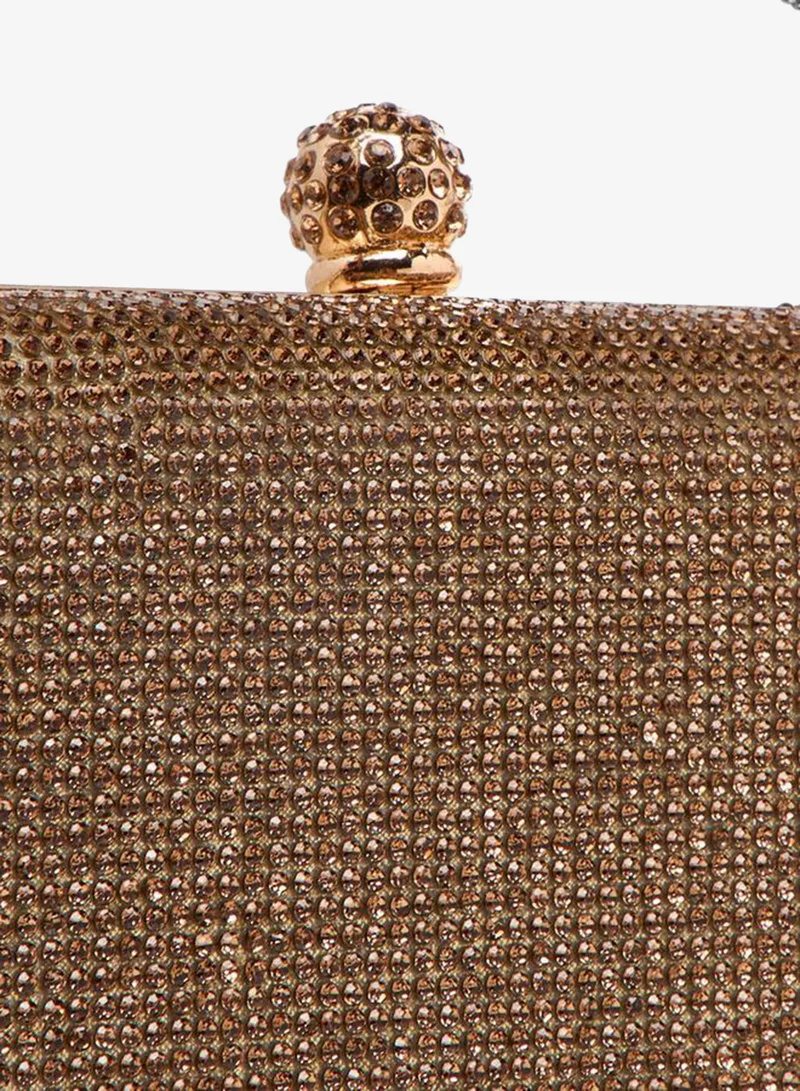 Flora Bella By Shoexpress Embellished Clutch with Chain Strap
