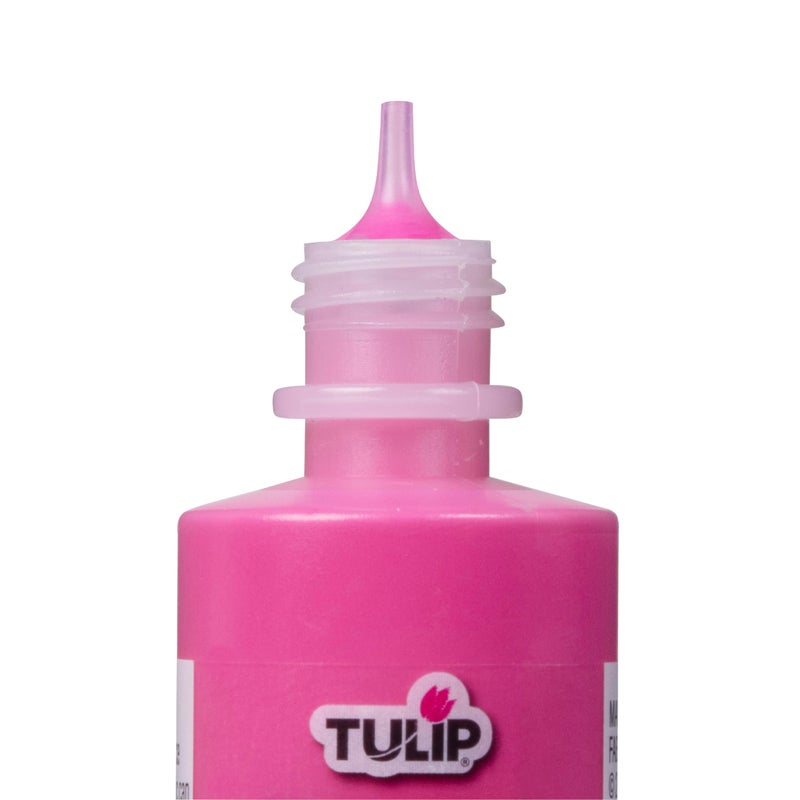 Tulip طلاء قماش توليب بلمسة نهائية غير لامعة، طلاء حرفي دائم للملابس، مشاريع افعلها بنفسك، غير سامة، 4 أونصة سائلة، بتونيا الوردية - Image 5