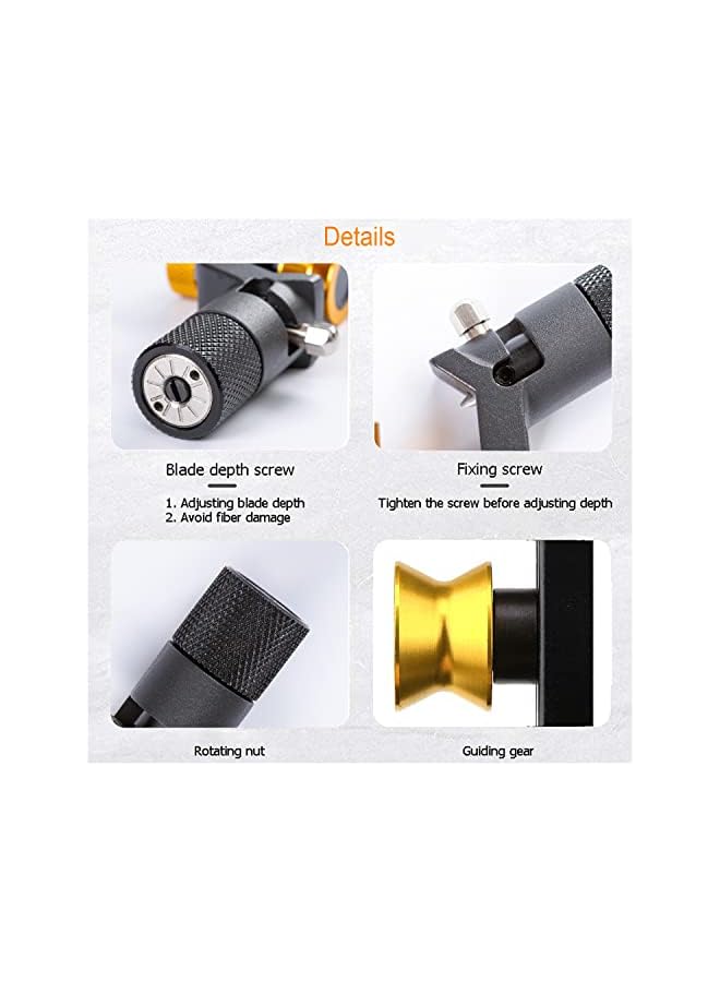 promass 8-28MM Wire Stripper, FTTH Armored Fiber Optic Cable Stripper, Coaxial Mid Span Cable Stripper, Radial Cutter, Slitting Tools with Adjustable Cutting Depth, 5/16" to 1 1/8" Diameter - Image 5