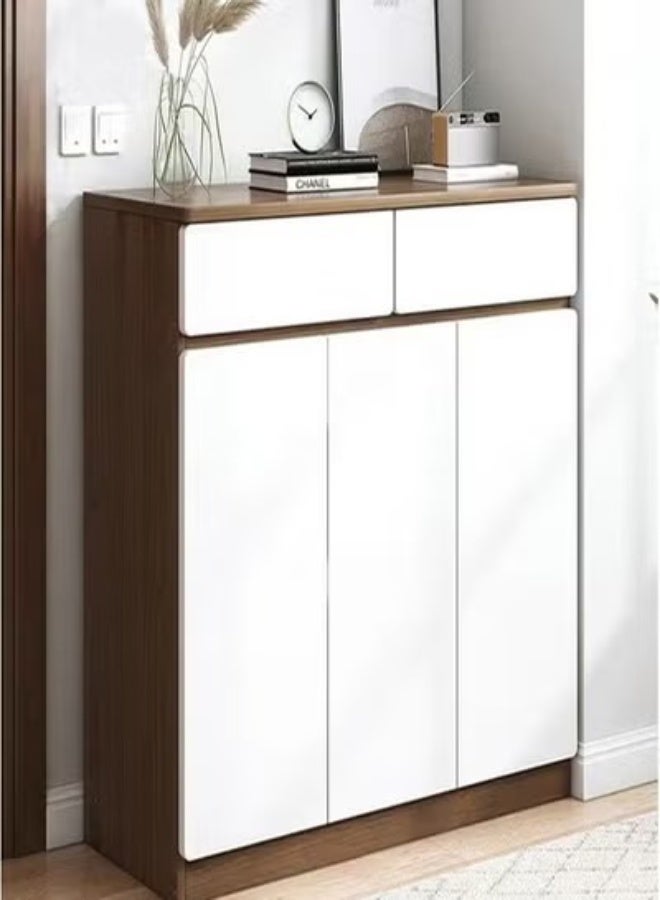 سي آند سي هوم خزانة أحذية منزلية متعددة الأغراض مُحسّنة بتصميم أنيق وأدراج كبيرة السعة ورف خشبي بسمك 15 مم، 100 × 35 × 90 سم - Image 1