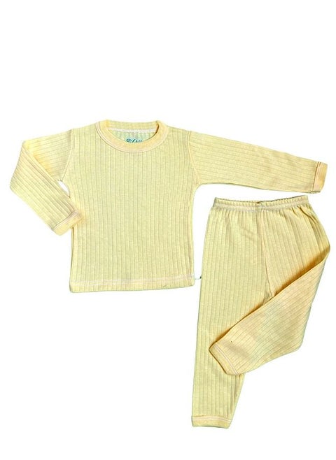 Two Piece Of Warmer Set With Padded Inside - Yellow