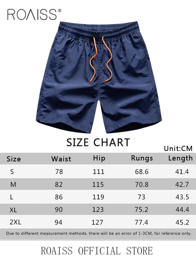 roaiss Men's Swimming Trunks Beachwear Quick Dry Beach Pants Gym Wear Fitness Workout Short Sports Running Boxer Swim Shorts Swimsuit Summer  - Image 4
