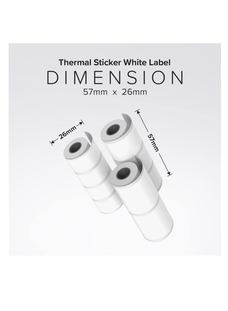 myFirst Thermal Sticker | White Thermal Sticker for myFirst Insta Wi, Instant Label, 10 Years of Image Durability, Great Adhesion, 3x Rolls of Varying Size - White - Image 5