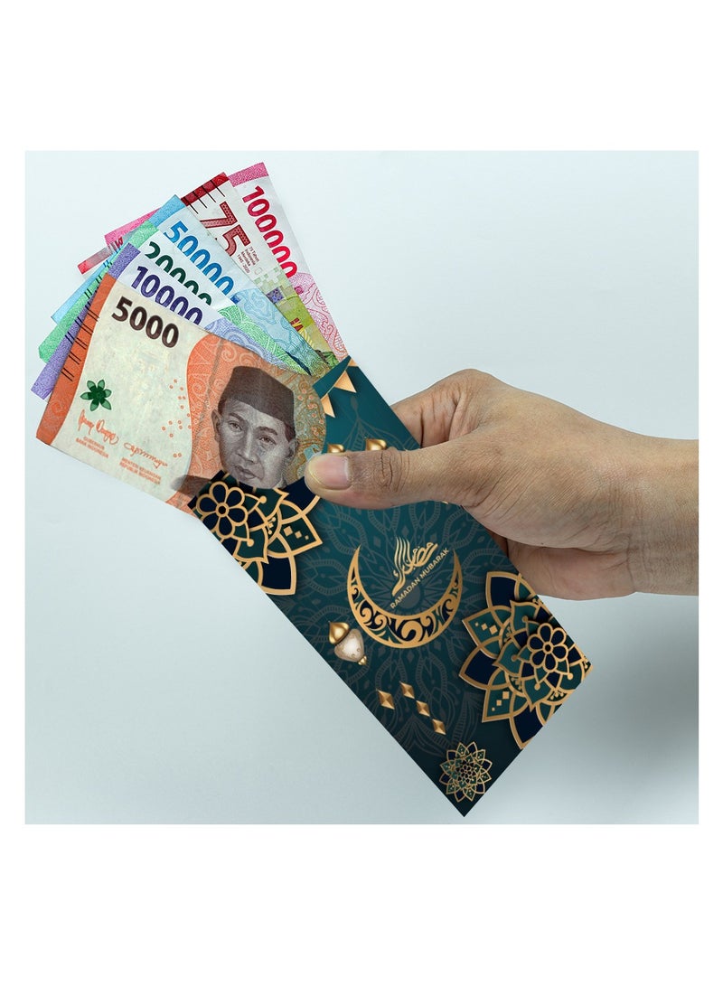 12pcs Red Envelopes for Eid Festival Eid Money Packet Eid Envelopes Ramadan Mubarak Envelopes Eid Celebrations Envelopes Eid Cash Envelopes Islam Cards Envelopes Paper Blue - Image 2