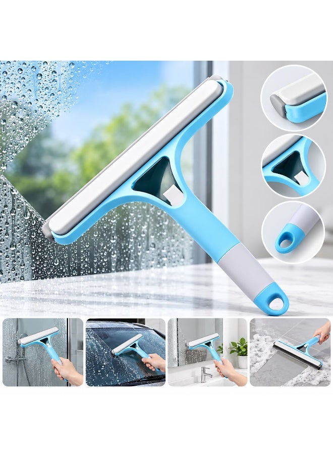 LDQ 1pc 3-in-1 Glass Wiper with Sprayer & Scraper – Multifunctional Window, Mirror & Car Windshield Cleaner, Squeegee for Tiles, Bathroom & Kitchen - Image 1
