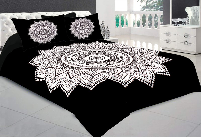 RHF 144 TC 100% Cotton King Size Double Bedsheet with 2 Pillow Covers - Soft, Breathable & Durable - Black - Image 5